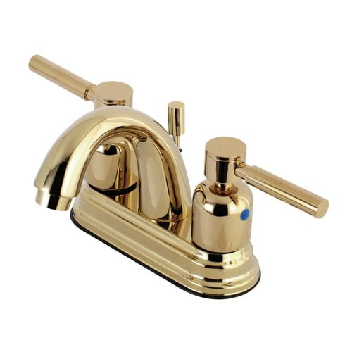 Brushed Nickel Kingston Brass KB1498TAL Tudor 4 Inch Center Bar Faucet Without Drain 4-3//4 inch in Spout Reach